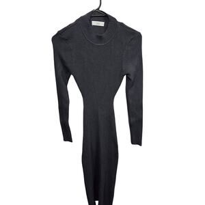 NWOT Black Turtle Neck Open Back Dress - talulah - L